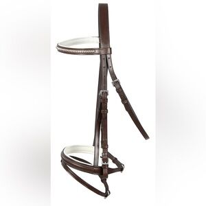 PFIFF German COB/Small Horse Havana leather English snaffle bridle 004614-53 NEW